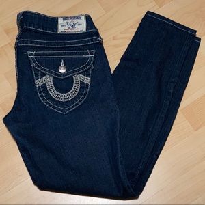 True Religion Julie Embroidered flap skinny 29